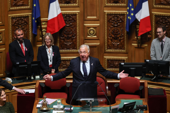 Gérard Larcher, réélu président du Sénat, le 1er octobre 2026 (photo Anne-Christine Poujoulat/AFP).