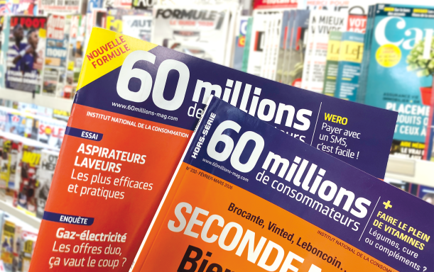Le magazine 60 millions de consommateurs (photo : La lettre de l'Expansion).
