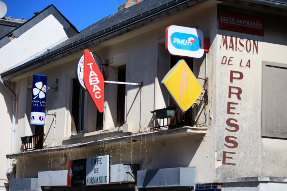 Maison de la presse à Yport, en Normandie (photo Gilles Targat/AFP).