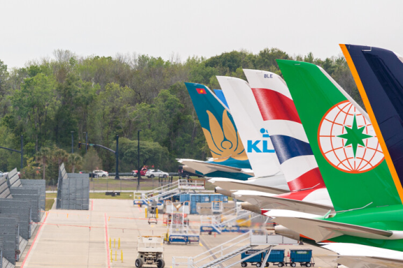 Une petite partie de la flotte du loueur mondial d'avions, AerCap (photo D.R.).