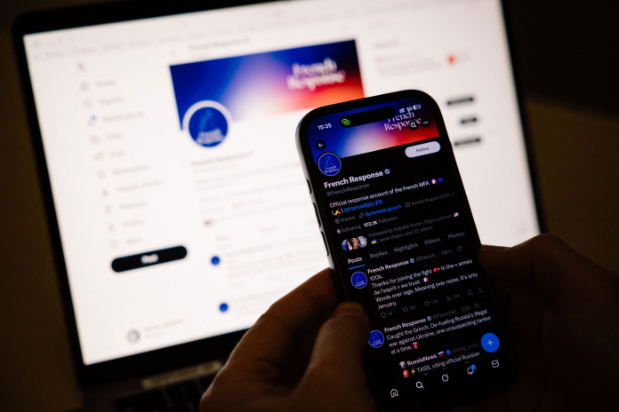 French Response, le compte officiel de riposte de la diplomatie française sur les réseaux sociaux (photo Dimitar Dilkoff/AFP).
