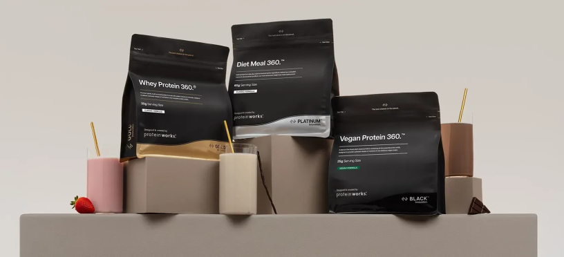 Les produits à base de protéines de Protein Works (photo D.R.).