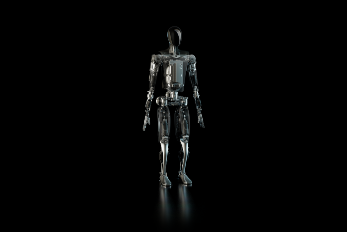 La carcasse du robot Optimus, de Tesla (photo Tesla).