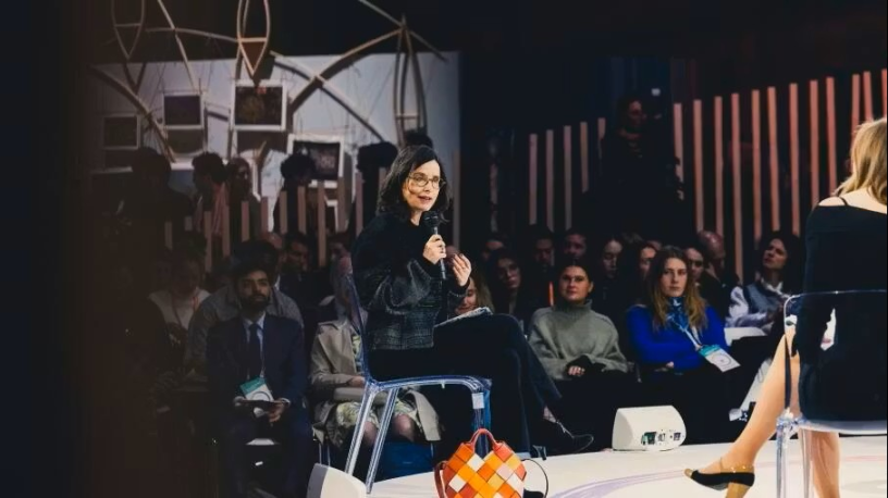 Hélène Valade, Directrice Développement Environnement du Groupe LVMH, lors du sommet Change Now à Paris en 2024 (photo D.R.). 