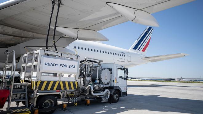 Air France KLM est parmi les premiers utilisateurs mondiaux de carburants d'aviation durables, ou SAF (photo D.R.).