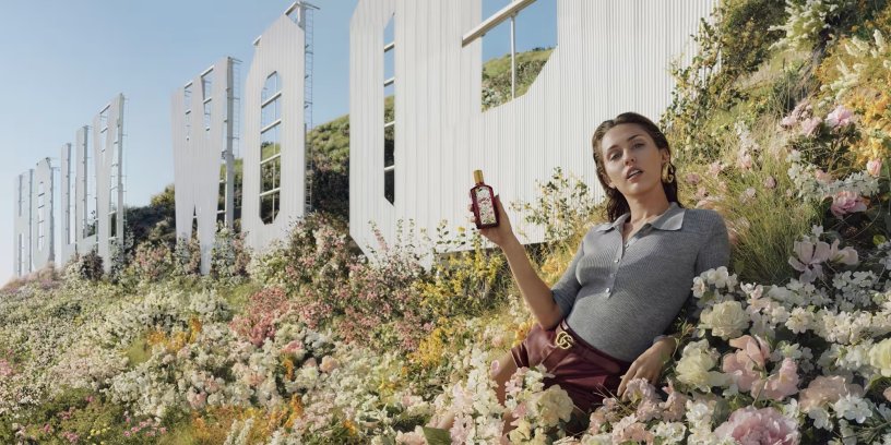 Publicité pour le parfum féminin Gucci Flora (D.R.).