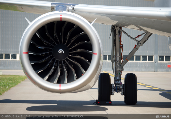 Le moteur d'un A320neo (photo Airbus).