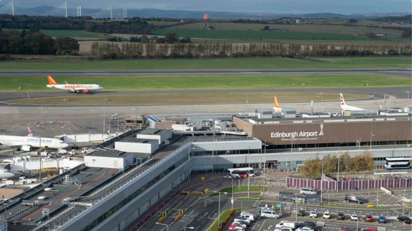 L'aéroport d'Édimbourg (photo D.R.).