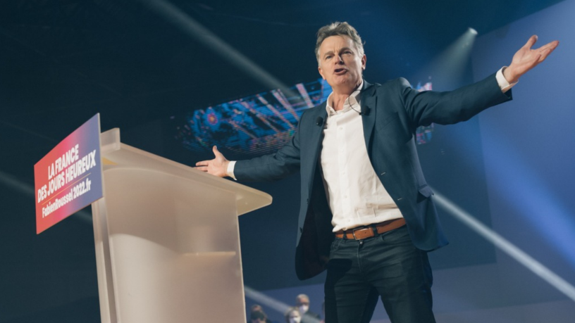 Fabien Roussel, lors de sa campagne en 2022 (photo D.R.).