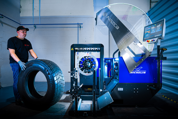 Nazca, la solution automatisée de rechapage des pneumatiques développée par Michelin (photo D.R.).