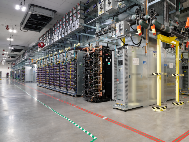 L'intérieur d'un centre de données de Google, à New Albany, dans l'Ohio (photo Google).