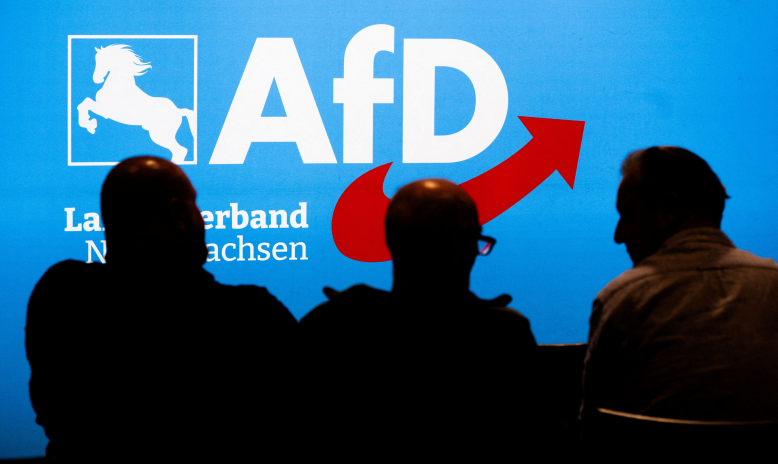 Meeting de l'AfD, le 10 septembre 2026 à Wietze (photo Julian Stratenschulte/AFP).