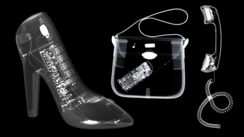 Différentes objets vus aux rayons X (photos Nick Veasey/Science Photo Library/AFP - photomontage La Lettre de l'Expansion).