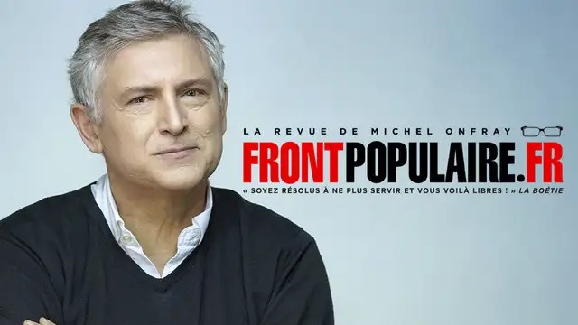 Image de promotion de la revue souverainiste de Michel Onfray, Front Populaire (illustration D.R.).