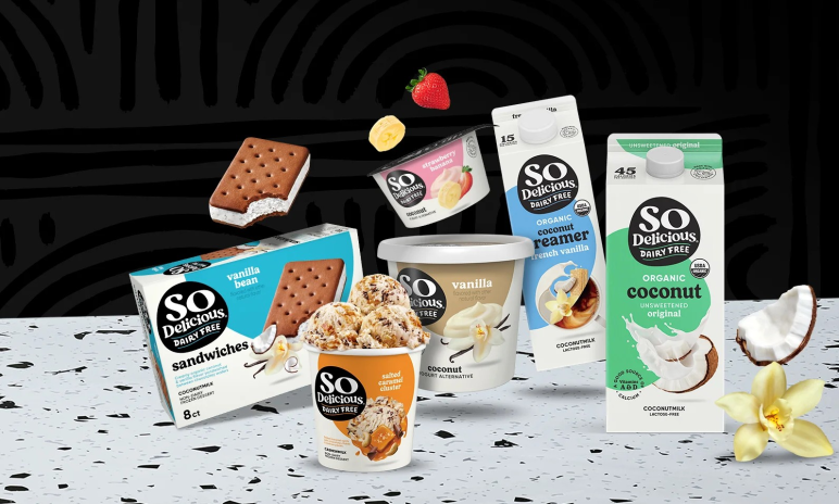 Quelques uns des produits laitiers alternatifs de la marque So Delicious Dairy Free (photo D.R.).