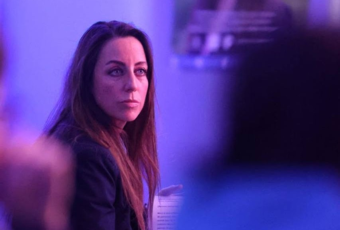 Carole Guillerm, lors d'une réunion publiques (photo D.R.).