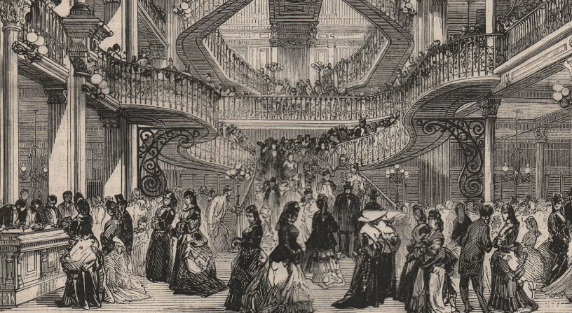 Gravure du Bon Marché, au XIXe siècle (illustration D.R.).