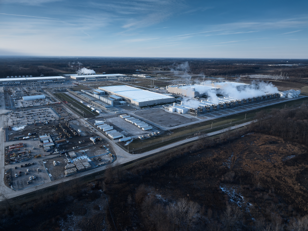 Les trois centres de données Google de New Albany, dans l'Ohio central (photo D.R).