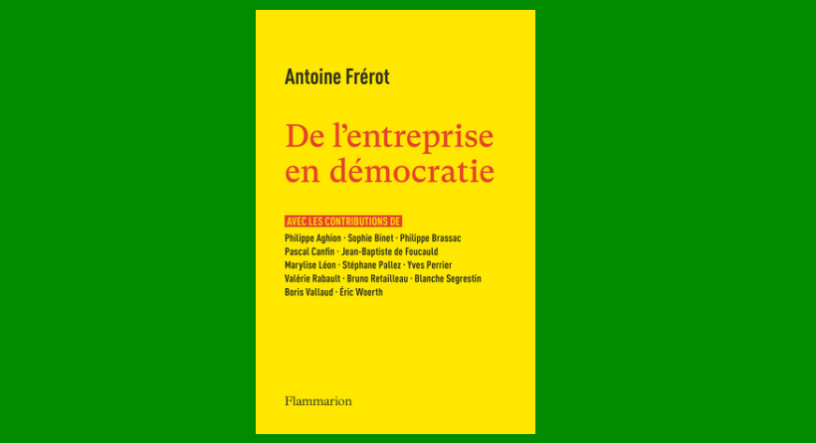 De l'entreprise en démocratie, d'Antoine Frérot, chez Flammarion (photo D.R.).