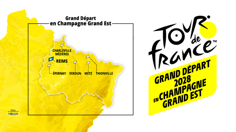 Le Grand départ du Tour de France 2028, à Reims (illustration D.R.).
