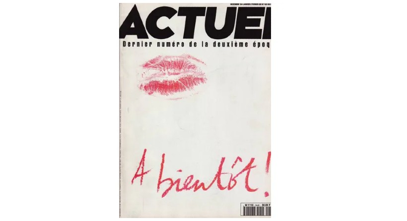 Le dernier numéro du magazine Actuel, ancienne formule, publié en décembre 1994 (photo D.R.).