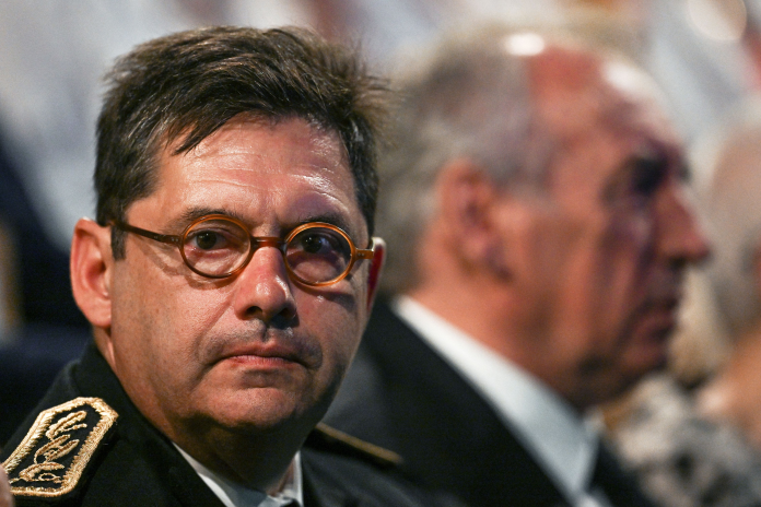 Georges-Francois Leclerc, au congrès de l'Association des petites villes de France, en juin 2025 (photo Gabriel Bouys/AFP).
