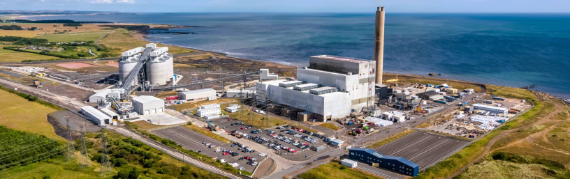 La centrale à biomasse de Lynemouth, à Newbiggin by the sea (photo EP UK Investments). 