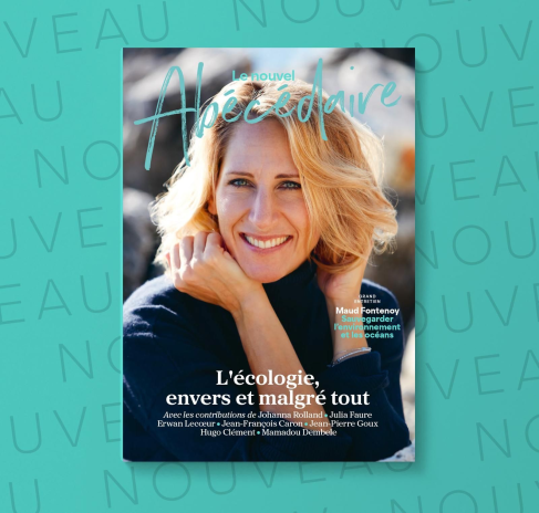 Le Nouvel Abécédaire, la revue d'idées semestrielle de Publicis Consultats, avec Maud Fontenoy en couverture (photo D.R.).