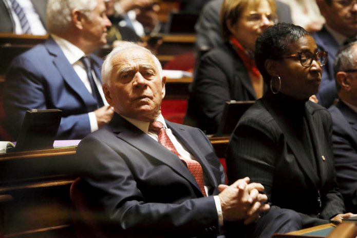 François Patriat, au Sénat, le 14 janvier 2025 (photo Daniel Perron/Hans Lucas/AFP).