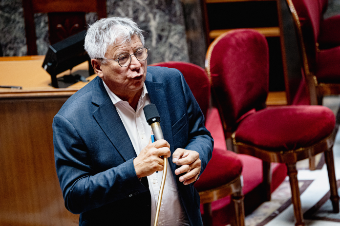 Éric Coquerel, président LFI de la Commission des finances, le 16 octobre à l'Assemblée nationale (photo Amaury Cornu/Hans Lucas/AFP).
