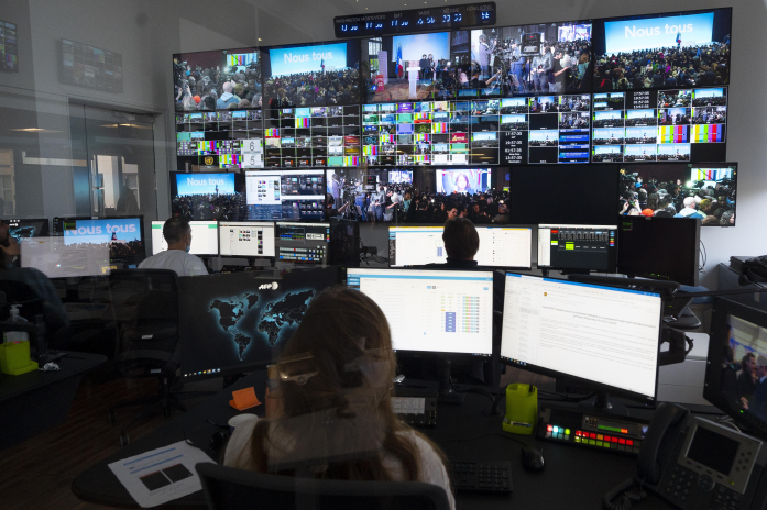 Une des régies de l'AFP à Paris (photo D.R.).