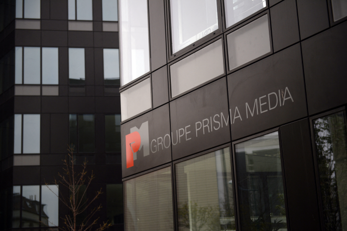 Les locaux du groupe de presse magazine Prisma Media, à Gennevilliers (photo Martin Bureau/AFP).
