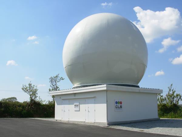 L'une des stations au sol de réception d’images satellites radar de CLS (photo D.R.).