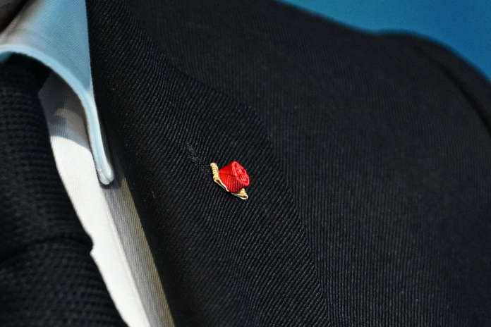 Insigne de la Légion d'honneur (photo Harun Ozalp/Anadolu/AFP).