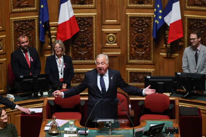 Gérard Larcher, réélu président du Sénat, le 1er octobre 2026 (photo Anne-Christine Poujoulat/AFP).