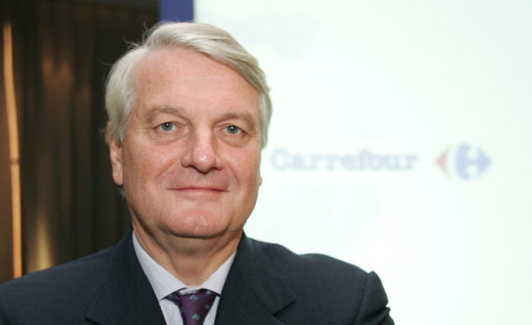 Daniel Bernard, alors PDG de Carrefour, lors de la présentation de résultats en 2004 (photo Jack Guez/AFP).
