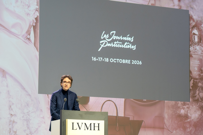 Antoine Arnault, lors de l'assemblée générale annuelle du groupe LVMH, le 23 avril 2026, à Paris (photo Emanuele Scorcelletti).
