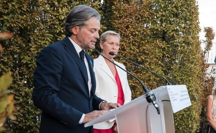 Stanislas de Rémur, cofondateur et président d’Oodrive et Anne Le Hénanff, Ministre déléguée chargée de l’Intelligence Artificielle et du Numérique (photo D.R.).
