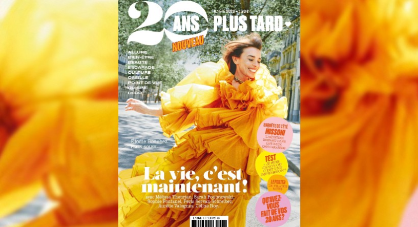 Le premier numéro du magazine trimestriel 20 ans plus tard, avec l'actrice Elodie Bouchez en couverture (photo D.R.).