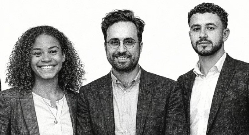 Mounir Mahjoubi et une partie de l'équipe de Matin Partners (photo D.R.).