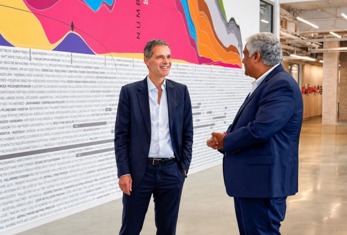 Rodolphe Saadé et Anantha P. Chandrakasan, principal vice-président et responsable académique et budgétaire du MIT, le Massachusetts Institute of Technology (photo D.R.).