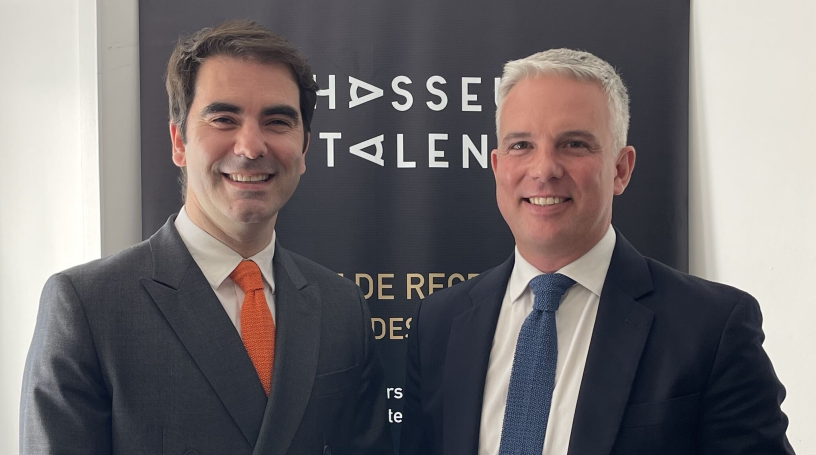 Arnaud Sanchez et sa nouvelle recrue, l'ancien ministre des Solidarité Jean-Christophe Combe (photo D.R.).