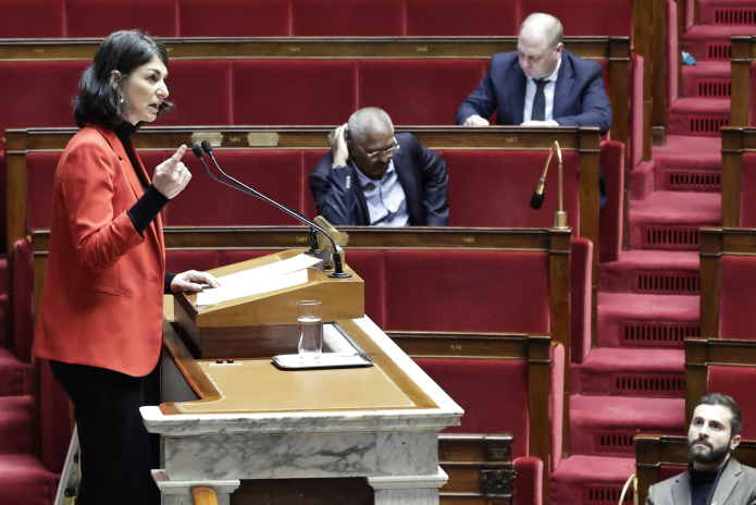Aurélie Trouvé, en février à l'Assemblée nationale (photo Stéphane de Sakutin/AFP)