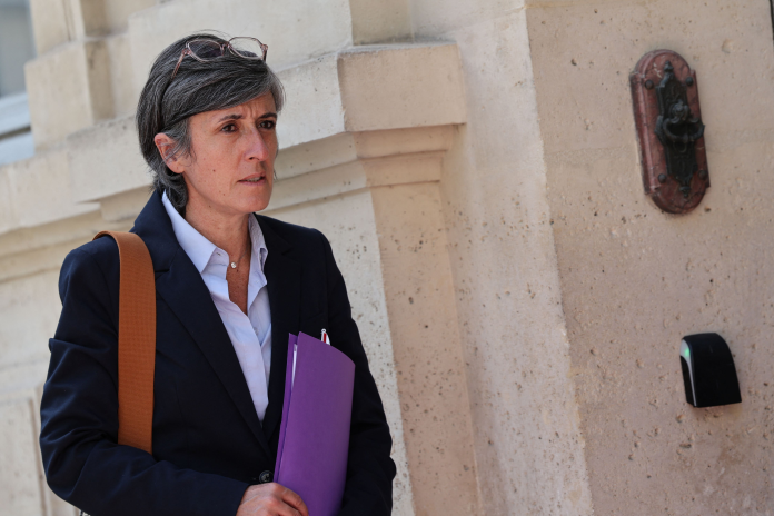 Céline Berthon, directrice générale de la DGSI, arrivant au ministère de l'intérieur, le 1er juin 2026 (photo Kenzo Tribouillard/AFP).