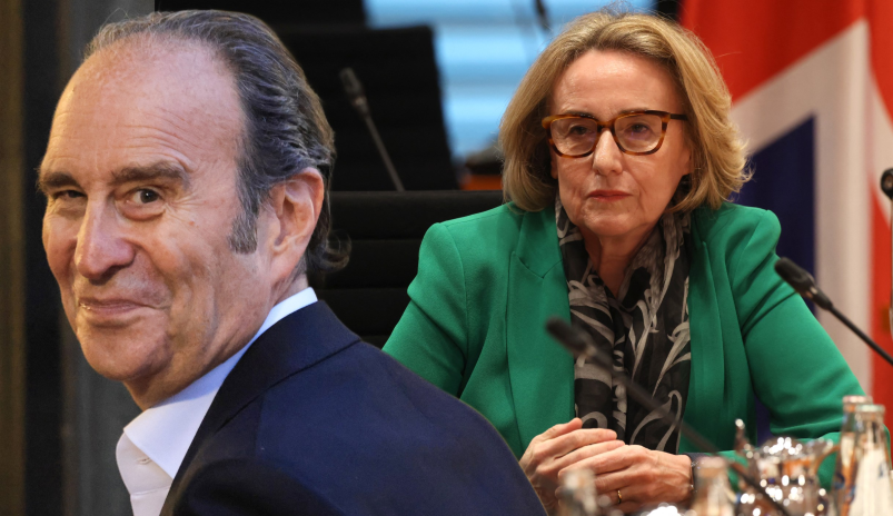 Xavier Niel et Margherita Della Valle (photos Ludovic Marin/AFP et Sean Gallup/Getty Images - photomontage La Lettre de l'Expansion).