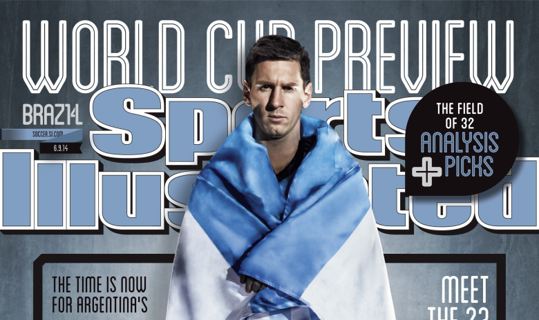 Lionel Messi, en couverture de l'édition américaine de Sports Illustrated (photo D.R.).