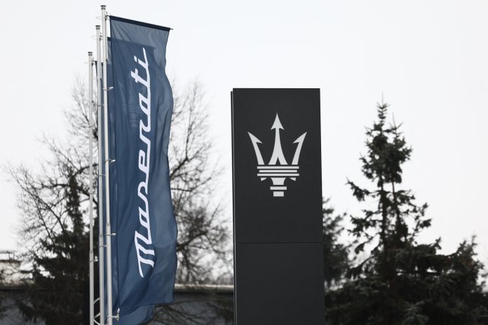 Logo Maserati (photo Jakub Porzycki/NurPhoto/AFP).
