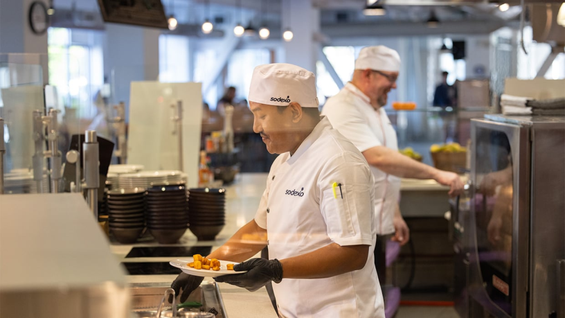 Un restaurant d'entreprise opéré par Sodexo (photo D.R.).