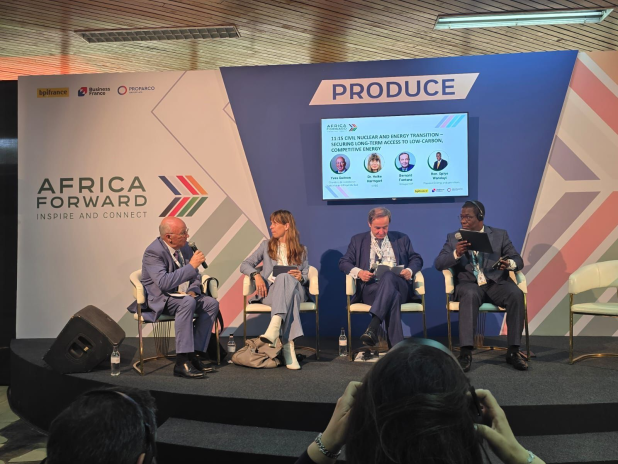 Bernard Fontana, lors d'une table ronde durant le sommet Africa Forward (photo D.R.).