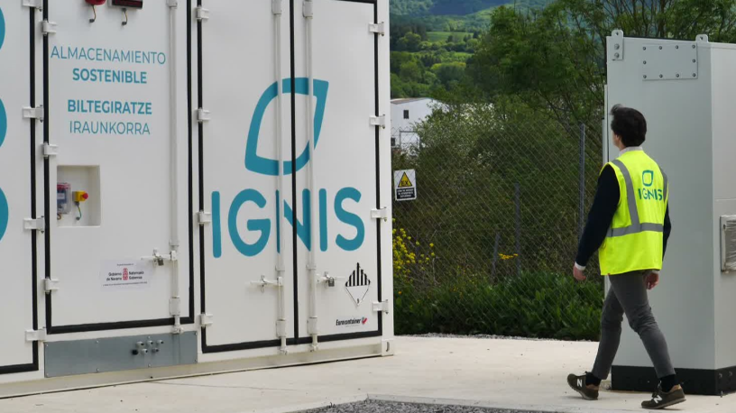 Système de stockage par batteries d'Ignis (photo D.R.).